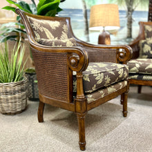 Load image into Gallery viewer, Havertys Cane Leaf Print Chair
