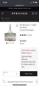 Currey & CO 'Bevilacqua' Chandelier