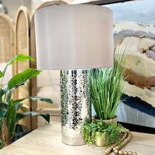 Load image into Gallery viewer, Silver Etched Lamp
