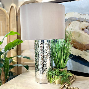 Silver Etched Lamp