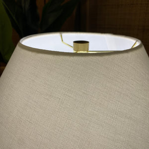 Round Distressed Table Lamp