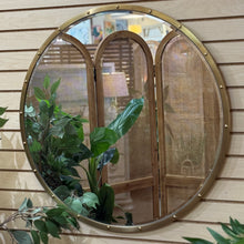 Load image into Gallery viewer, Round Gold Mirror
