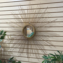 Load image into Gallery viewer, Gold Sunburst Mirror
