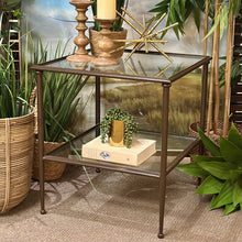 Load image into Gallery viewer, Metal &amp; Glass Side Table
