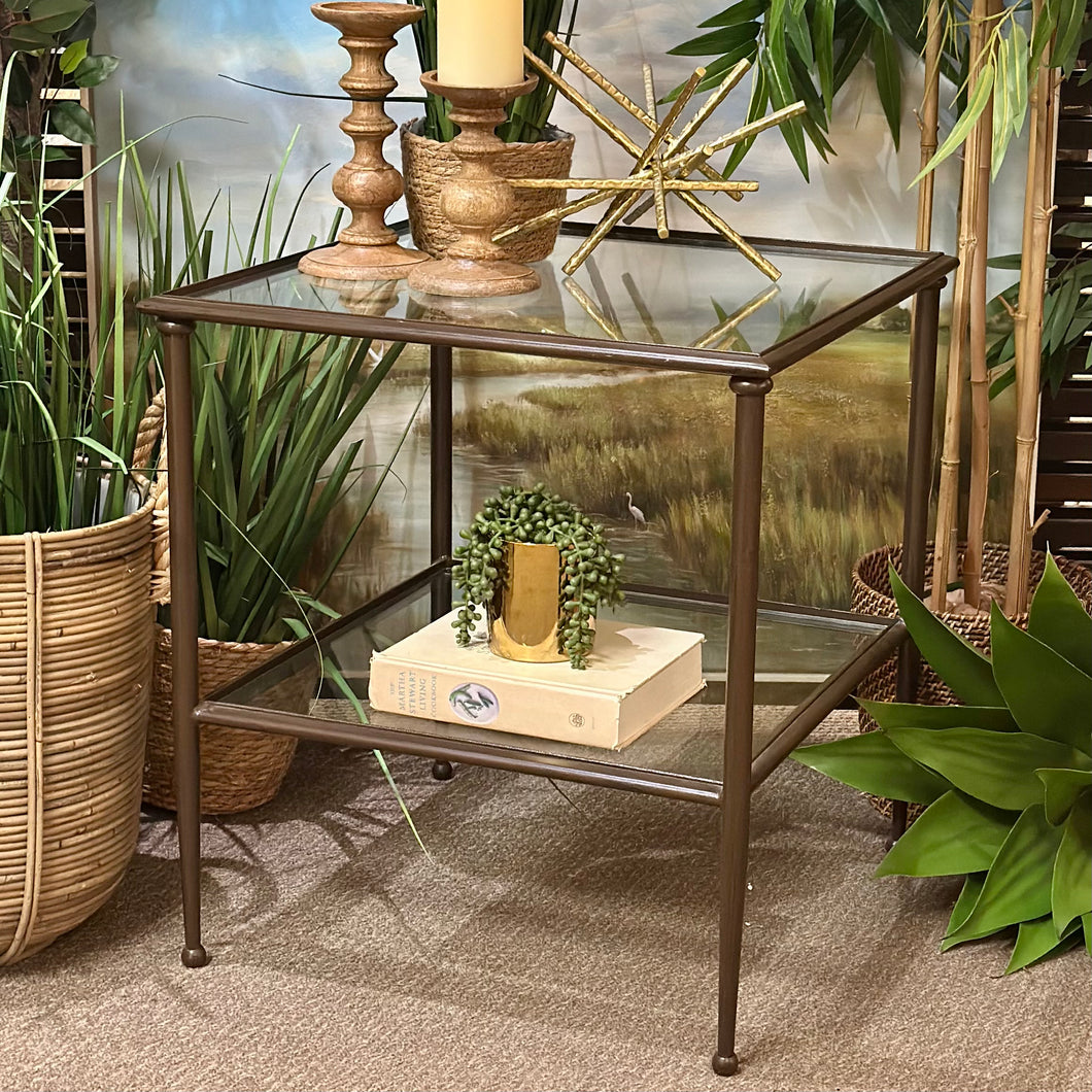 Metal & Glass Side Table