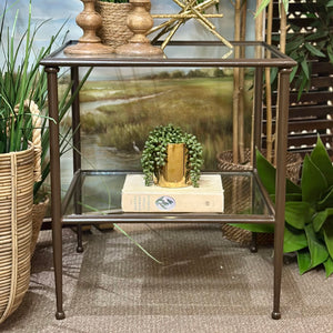 Metal & Glass Side Table