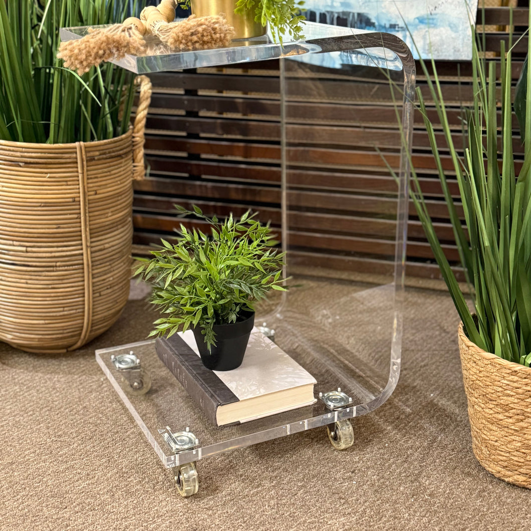 Peek Clear Acrylic Snack Table