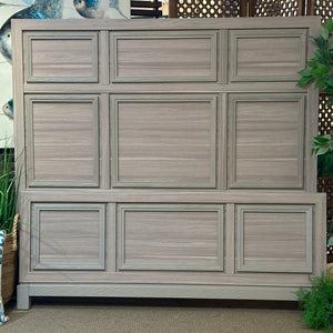 Queen Grey Panel Bed