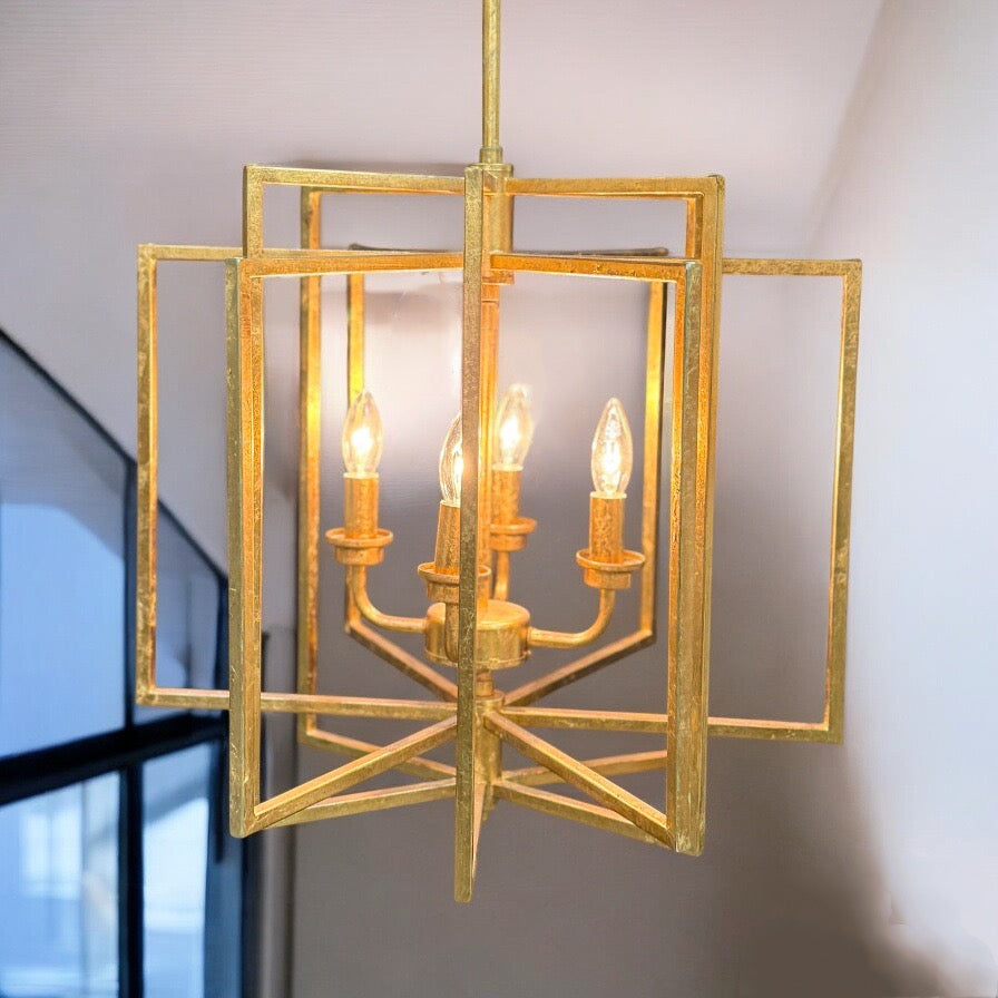 Gold 4-Light Chandelier
