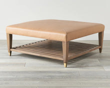 Load image into Gallery viewer, 'Buckley' Leather Cocktail Ottoman
