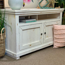 Load image into Gallery viewer, Distressed Farmhouse White Cabinet
