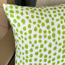 Load image into Gallery viewer, Green Polka Dot Outdoor Pillow
