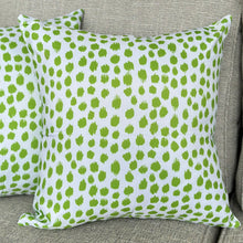 Load image into Gallery viewer, Green Polka Dot Outdoor Pillow
