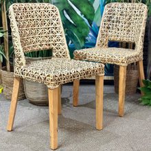 Load image into Gallery viewer, Wood &amp; Rattan Dining Chair
