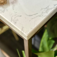 Load image into Gallery viewer, Marble Top Gold Console

