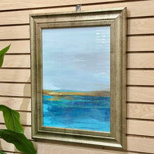 Load image into Gallery viewer, Turquoise/Gold Abstract I
