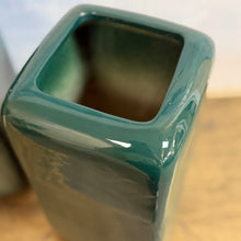 Load image into Gallery viewer, Teal Rect. Vase
