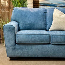 Load image into Gallery viewer, Medium Blue Sleeper Sofa
