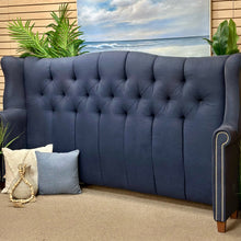 Load image into Gallery viewer, Navy Tufted King Headboard
