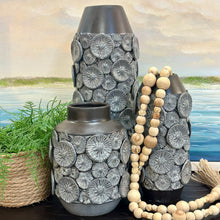 Load image into Gallery viewer, Lg Grey Medallion Vase
