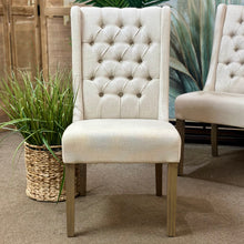 Load image into Gallery viewer, Beige Tufted Dining Chair
