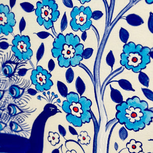 Blue Peacock Art