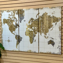 Load image into Gallery viewer, Map Triptych Art
