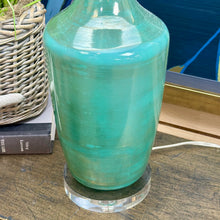 Load image into Gallery viewer, Teal/Gold Table Lamp
