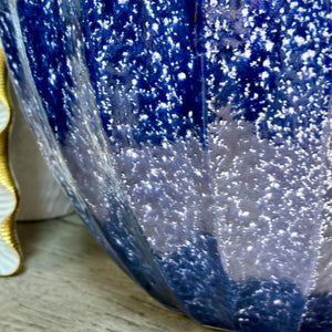 White Speckled Blue Vase