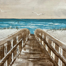 Load image into Gallery viewer, Coastal Boardwalk On Wood
