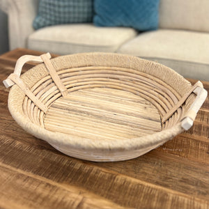 LG Round Rattan Tray