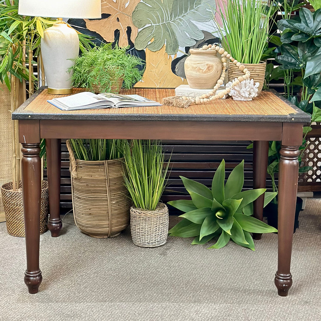 Rattan Top Mocha Table