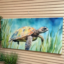 Load image into Gallery viewer, Turtle In Seaweed Canvas
