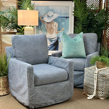Load image into Gallery viewer, Denim Swivel Glider

