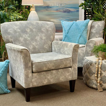 Load image into Gallery viewer, Grey Abstract Rolled Arm Chair
