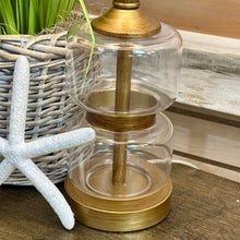Load image into Gallery viewer, Brushed Gold Glass Lamp
