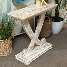 Load image into Gallery viewer, Petite Washed Wooden Console
