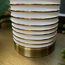 Load image into Gallery viewer, White/Gold Striped Lamp
