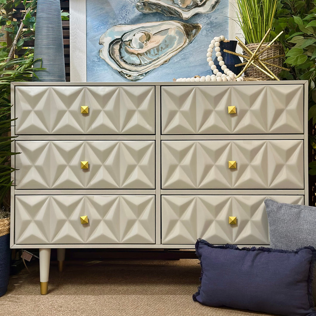 Grey Geometric Dresser