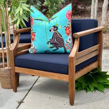 Load image into Gallery viewer, 4PC Navy/Acacia Wood Outdoor Set
