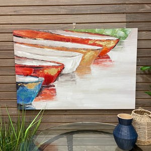 Horizontal Vibrant Canoe Art