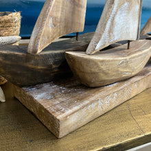 Load image into Gallery viewer, Wooden Sailboats Decor
