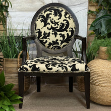 Load image into Gallery viewer, Black/Ivory Motif Arm Chair
