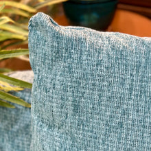 Load image into Gallery viewer, Teal Loveseat W/Patterned Cushion

