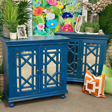Load image into Gallery viewer, 2DR Distressed Blue Cabinet
