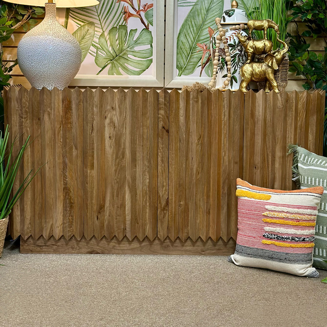 4DR Spiked Wood Credenza
