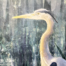 Load image into Gallery viewer, Navy Heron Fine Art Giclee II
