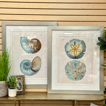 Load image into Gallery viewer, Turquoise &amp; Taupe Shell Art
