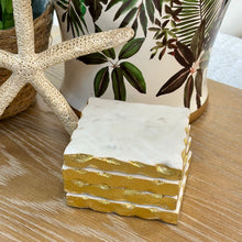 Load image into Gallery viewer, S/4 Gold/Marble Coasters
