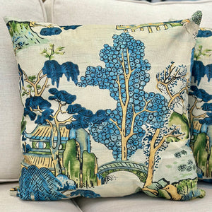 Blue Chinoiserie Pillow